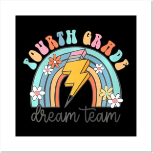 Back To School Fourth Grade Teacher 4Th Grade Dream Team Posters and Art